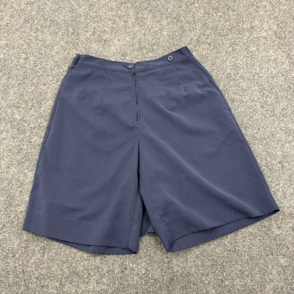 Eddie Bauer Skort Womens 8 Navy Blue Polyester Wrap Front Golf Sporty Casual‎